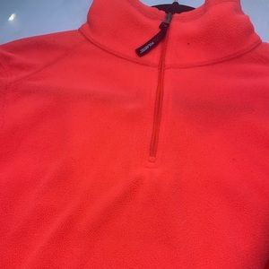 Women’s Polartec 1/4 zip bright coral fleece